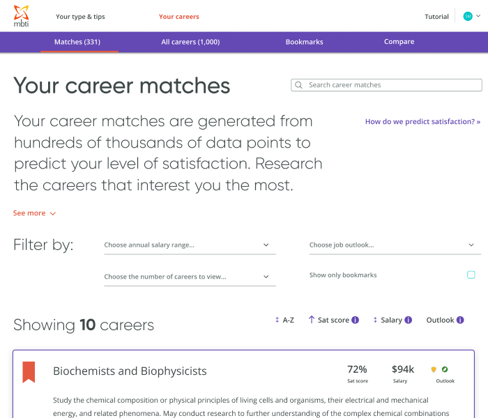 Discover your career matches