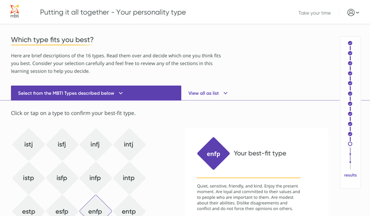 mbti assessment 2 ss