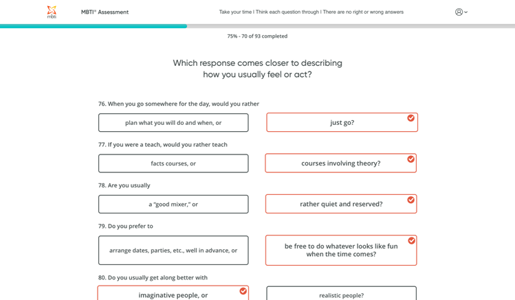 mbti assessment 1